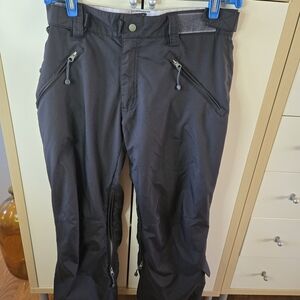 Women's Black Waterproof Ski Pants with Zip Pockets